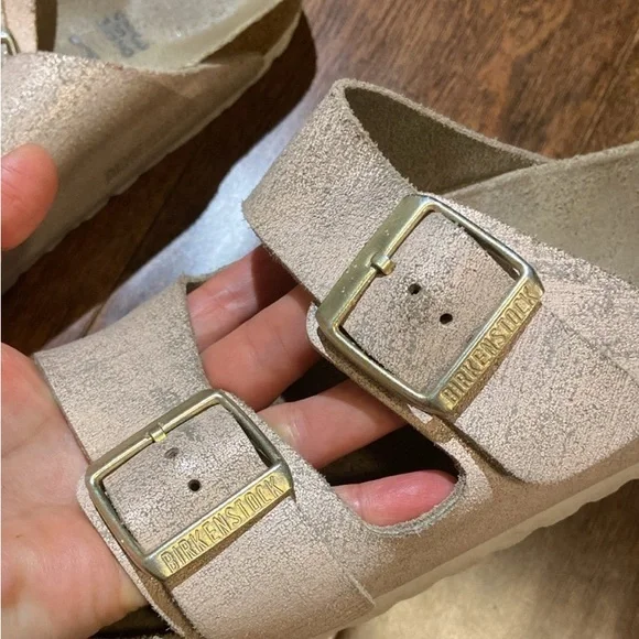 Birkenstock Arizona washed Metallic light pink size 39 L8/ M6 EUC - Picture 3 of 7